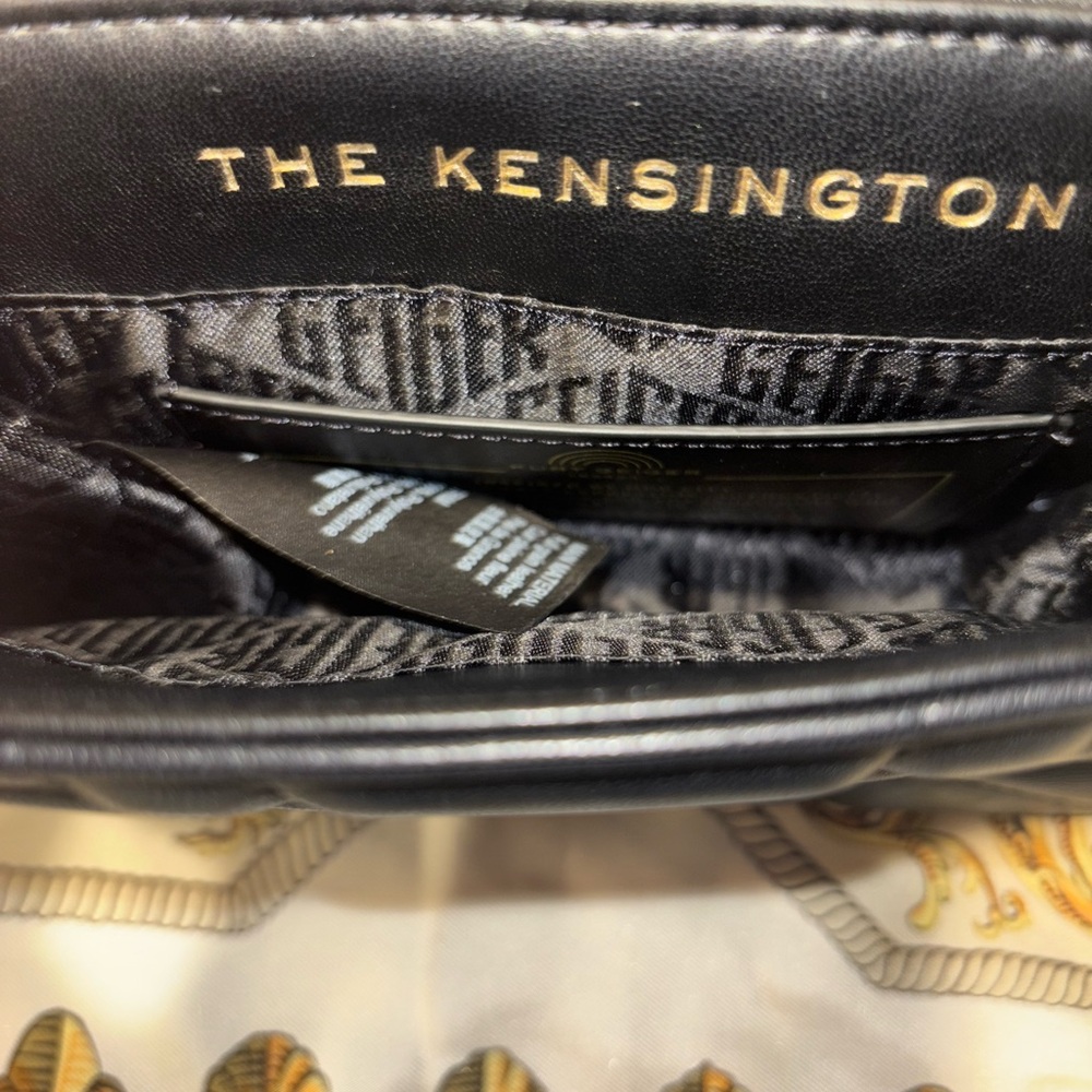 Kurt Geiger Black Quilted Leather Handbag with Gold Hardware, NWOT - Picture 8 of 8